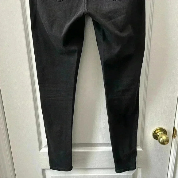 Zara High Rise Skinny Jeans Ankle Snaps Washed Black Size 2 - Picture 9 of 14